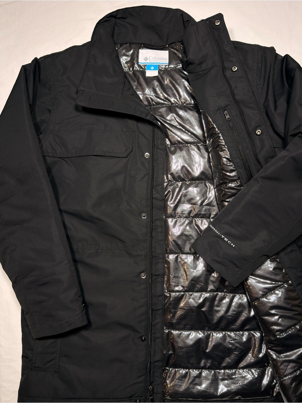 Columbia Omni-Tech Men’s Large Black Insulated Jacket